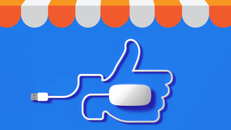 ilustração a simbolizar gosto no facebook